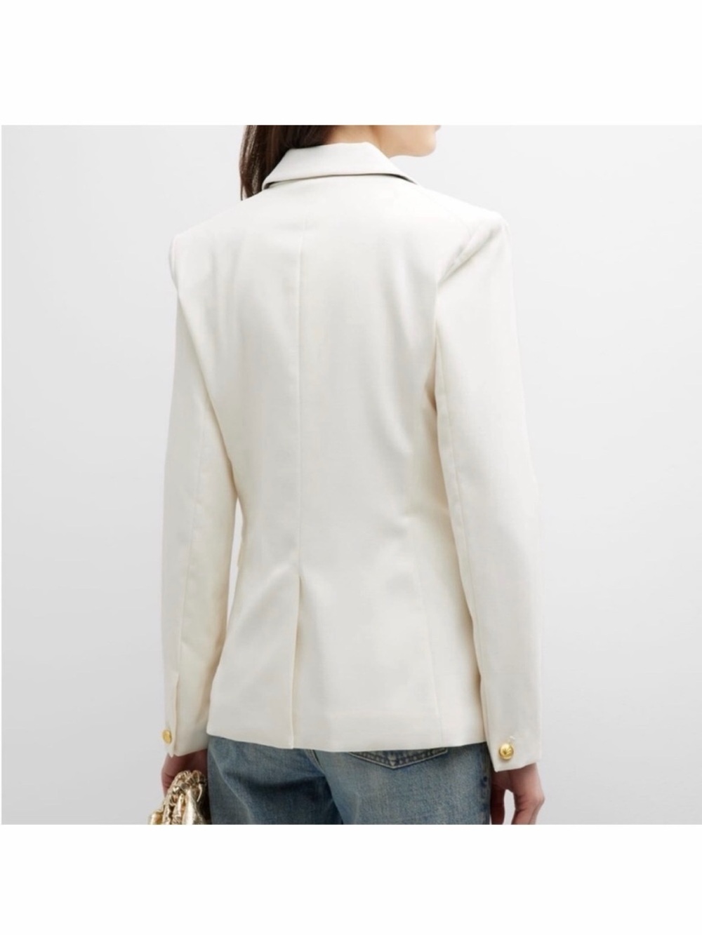 Rag & Bone Women's Double-Breasted White ‘Preston’ Blazer - Picture 5 of 11